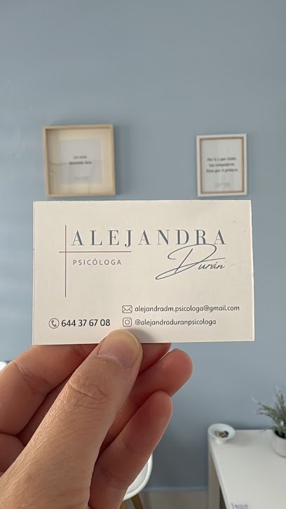 Psicóloga Alejandra Durán