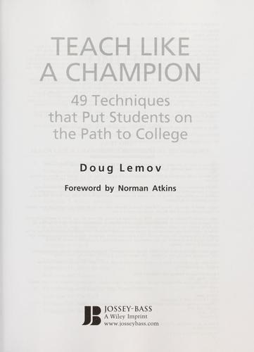 Teach like a champion