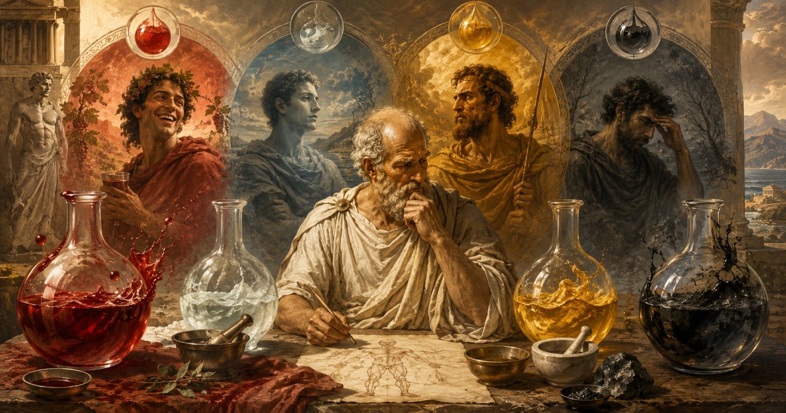 La teoría de los cuatro humores de Hipócrates: origen, temperamentos y valor actual