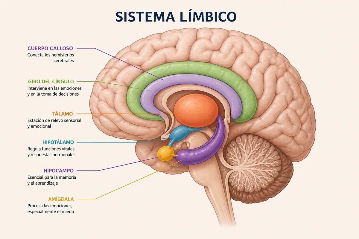 Sistema límbico del cerebro: qué es, partes y funciones